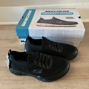 SKECHERS || Men's Black Memory Foam Stretch Fit Athletic Shoes - Size 8 - NEW